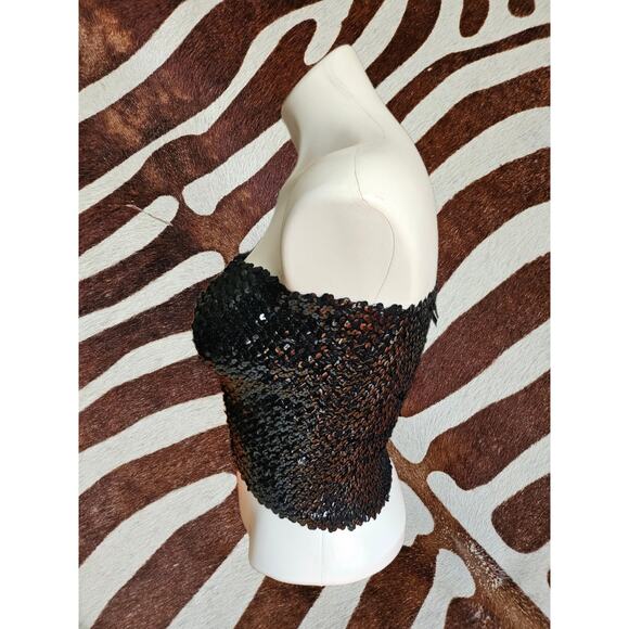 Vintage Sans Souci Sequin Tube Top - Picture 3 of 4